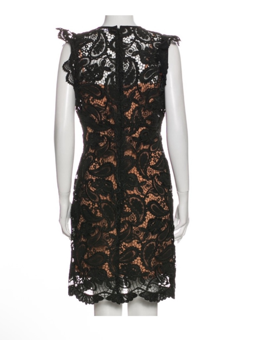 Michael Kors Black paisley Lace brocade Midi Dress 4 - Picture 12 of 12